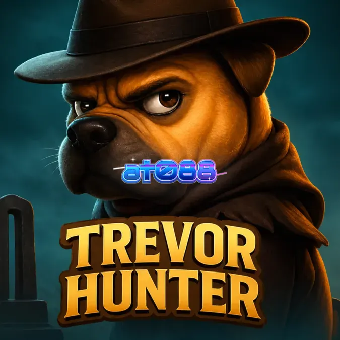 Tampilan antarmuka slot Trevor Hunter dengan mekanik lilin dan grid 3x3